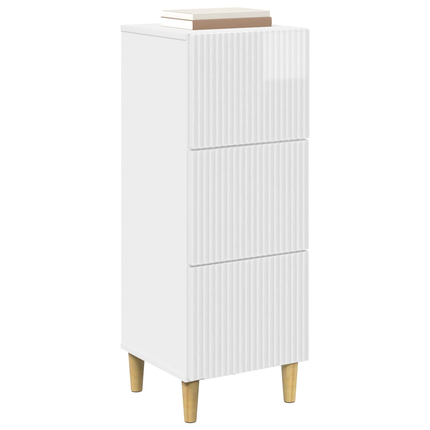 Skuffeskap Høgglans hvit 33 x 34,5 x 90 cm Konstruert tre