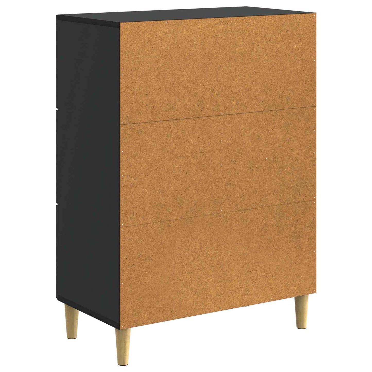 Serviesskap med skuff Svart 66 x 34,5 x 90 cm Konstruert tre