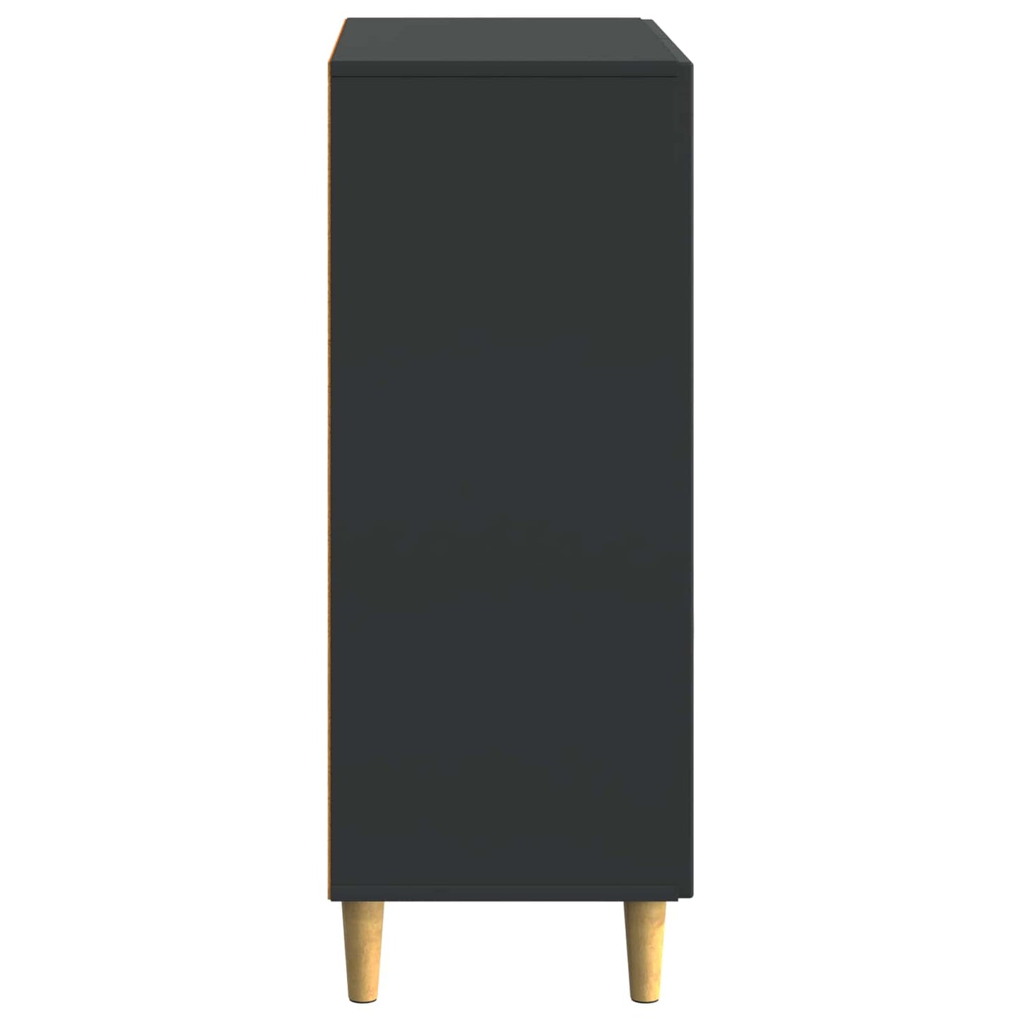 Serviesskap med skuff Svart 66 x 34,5 x 90 cm Konstruert tre