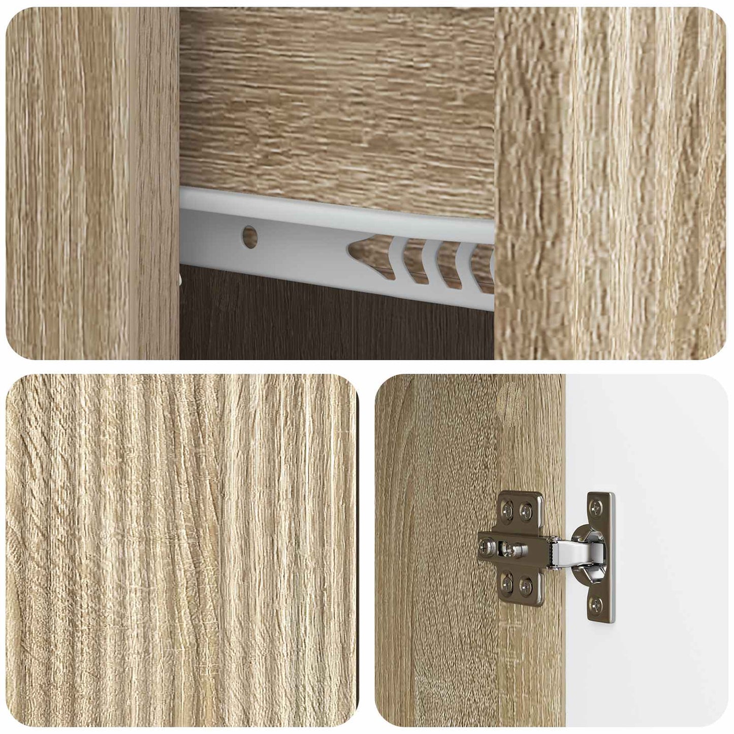 Serviesskap Sonoma eik 66 x 34,5 x 90 cm Konstruert tre