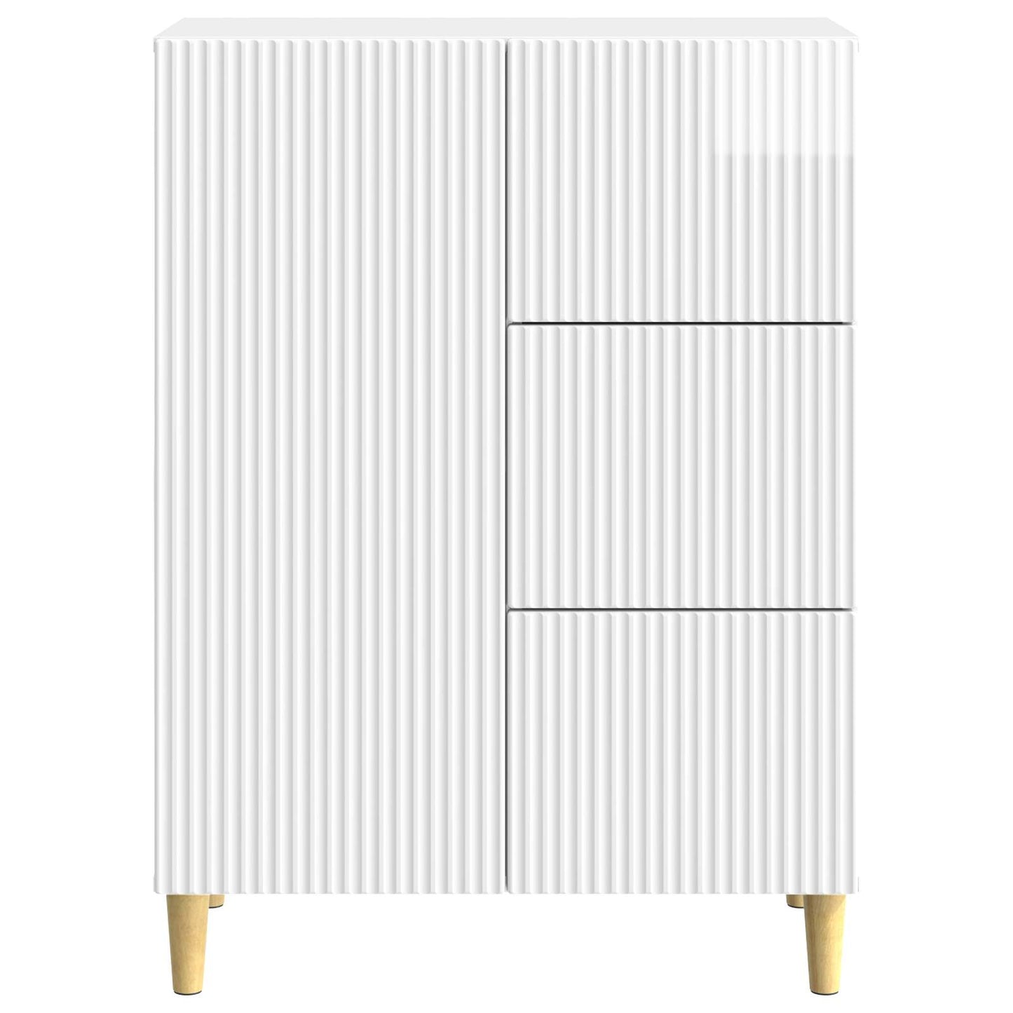 Serviesskap Høgglans hvit 66 x 34,5 x 90 cm Konstruert tre
