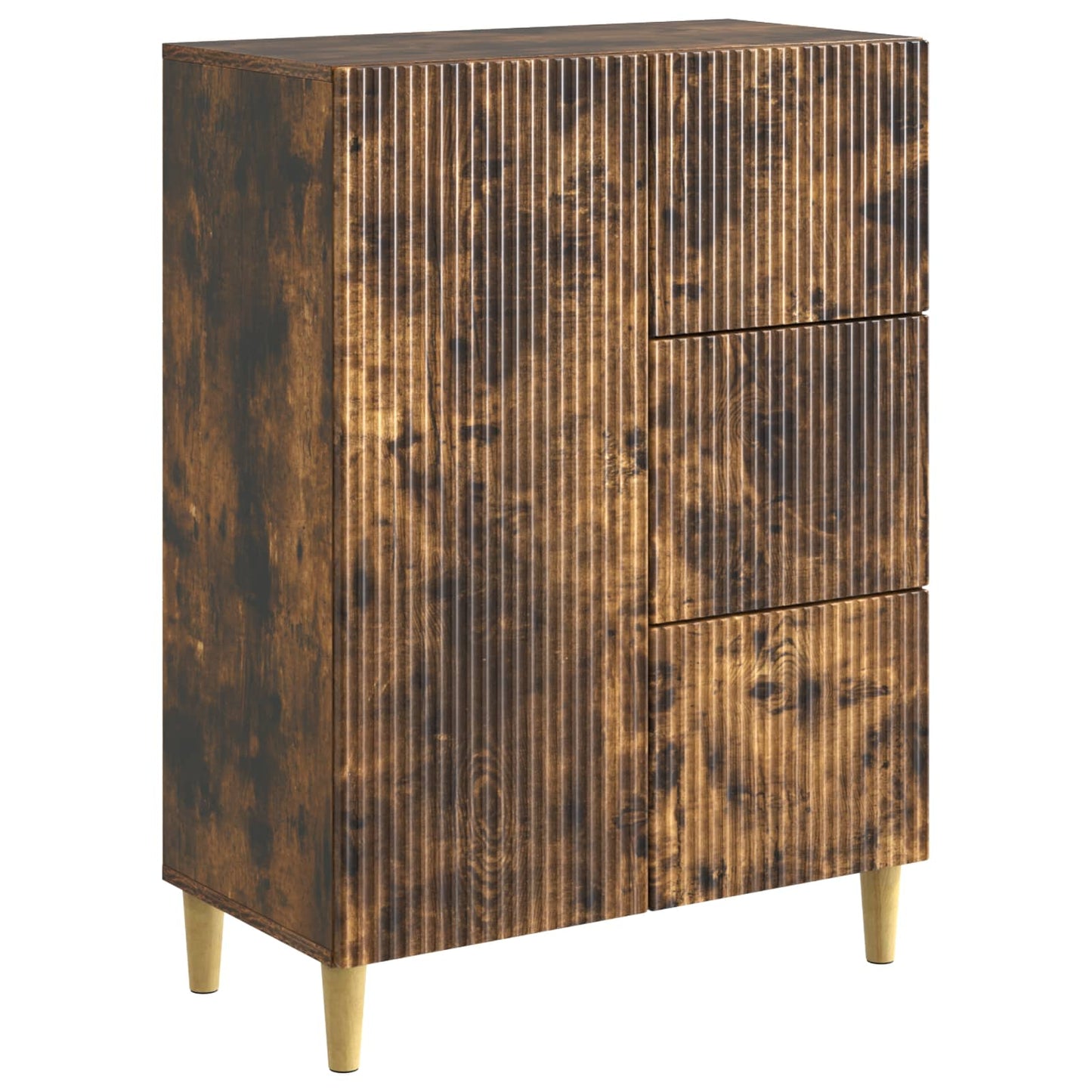 Serviesskap med skuff Røkt Eik 66 x 34,5 x 90 cm Konstruert tre