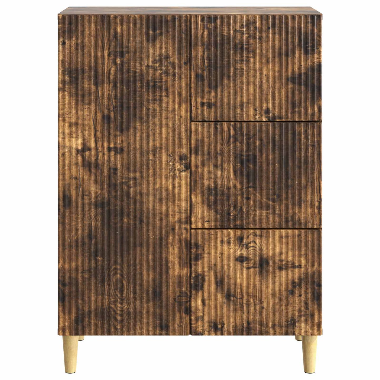 Serviesskap med skuff Røkt Eik 66 x 34,5 x 90 cm Konstruert tre