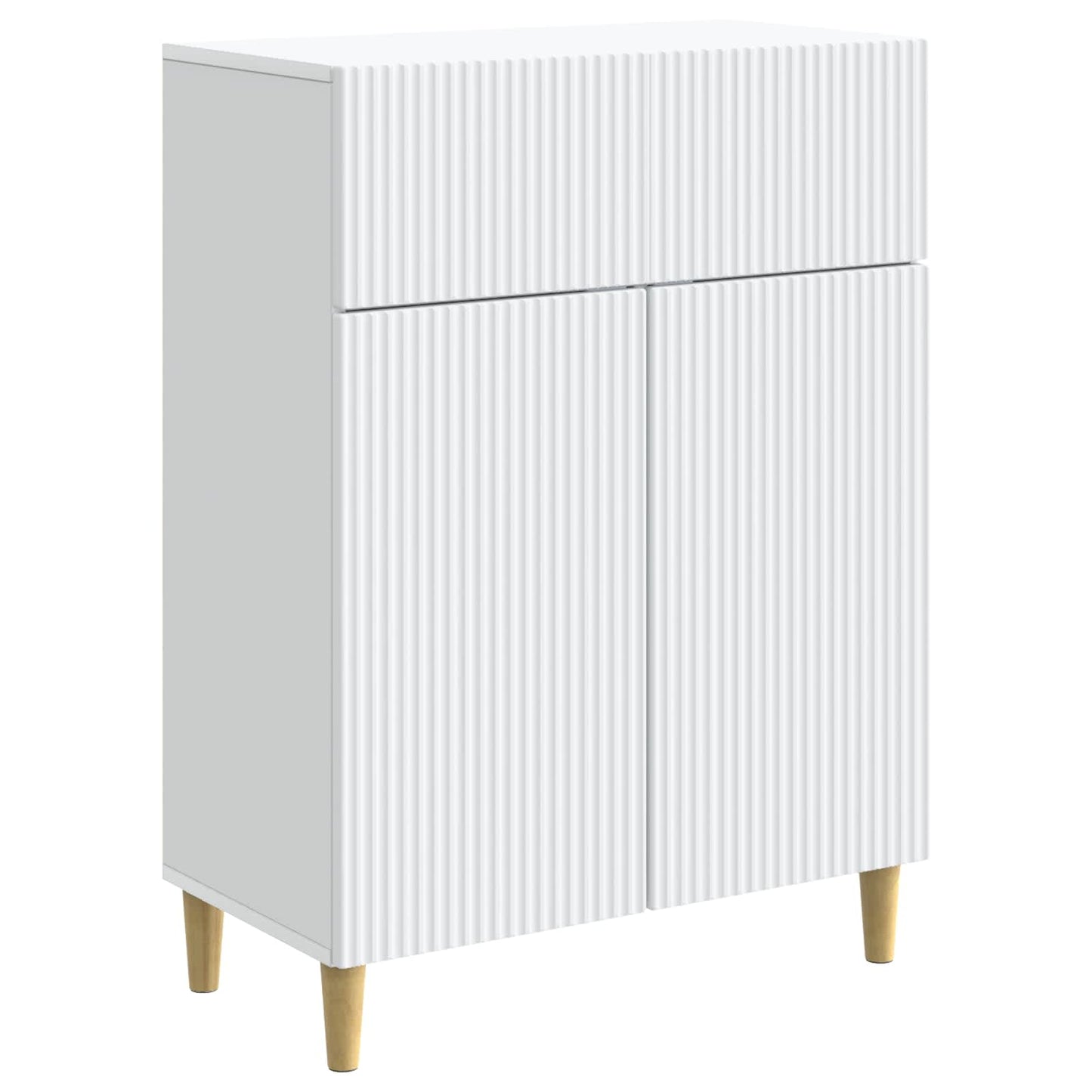 Serviesskap med skuff Hvit 66 x 34,5 x 90 cm Konstruert tre