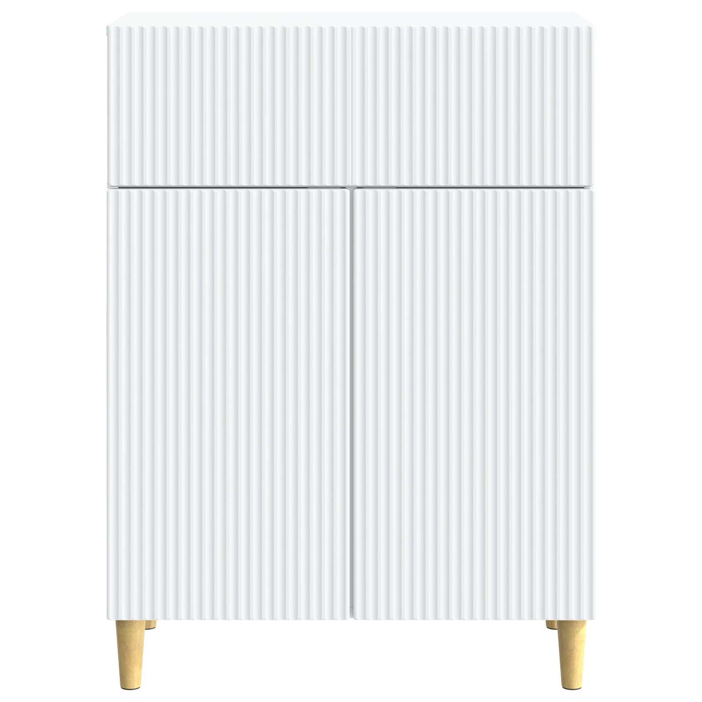 Serviesskap med skuff Hvit 66 x 34,5 x 90 cm Konstruert tre