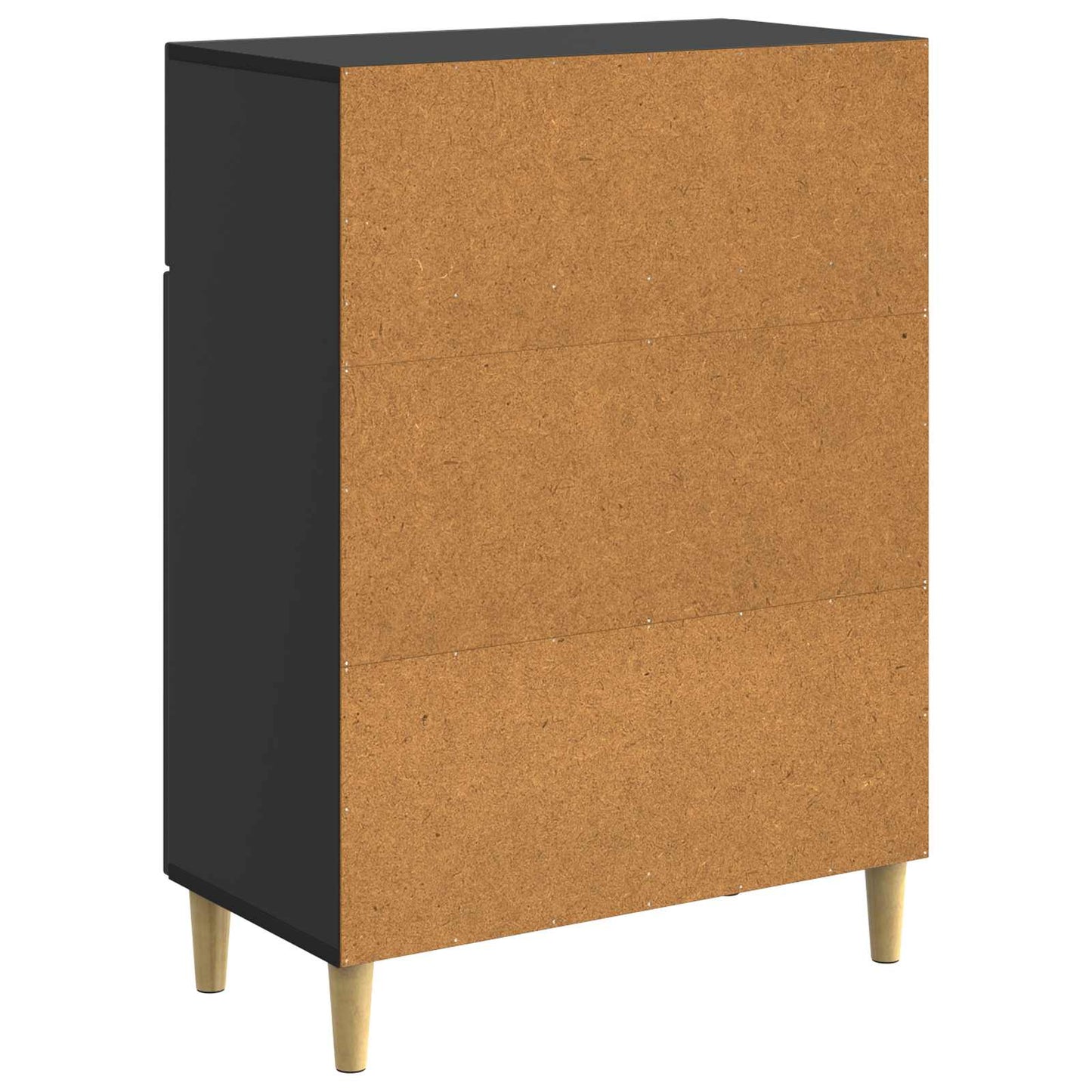 Serviesskap med skuff Svart 66 x 34,5 x 90 cm Konstruert tre