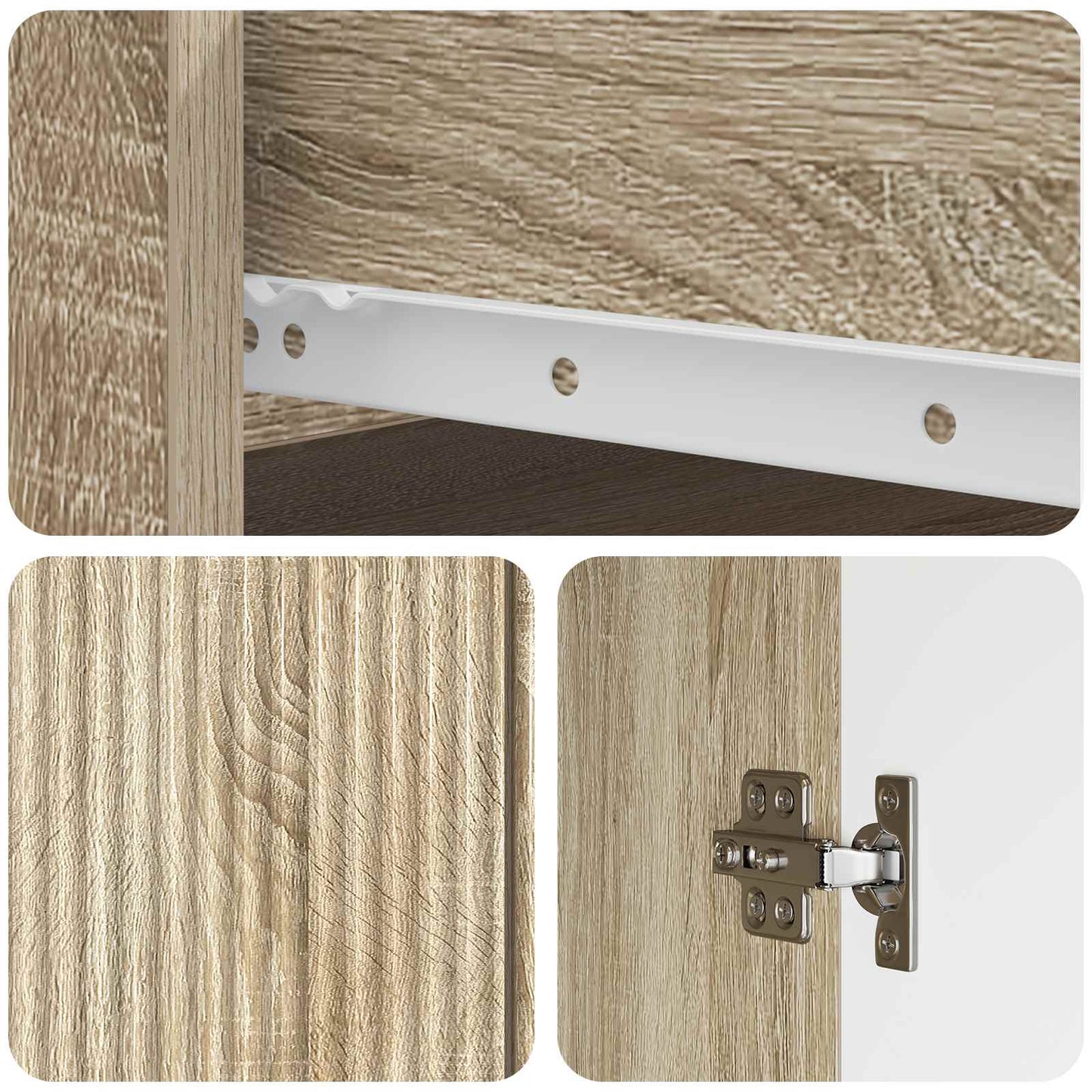 Serviesskap Sonoma eik 66 x 34,5 x 90 cm Konstruert tre
