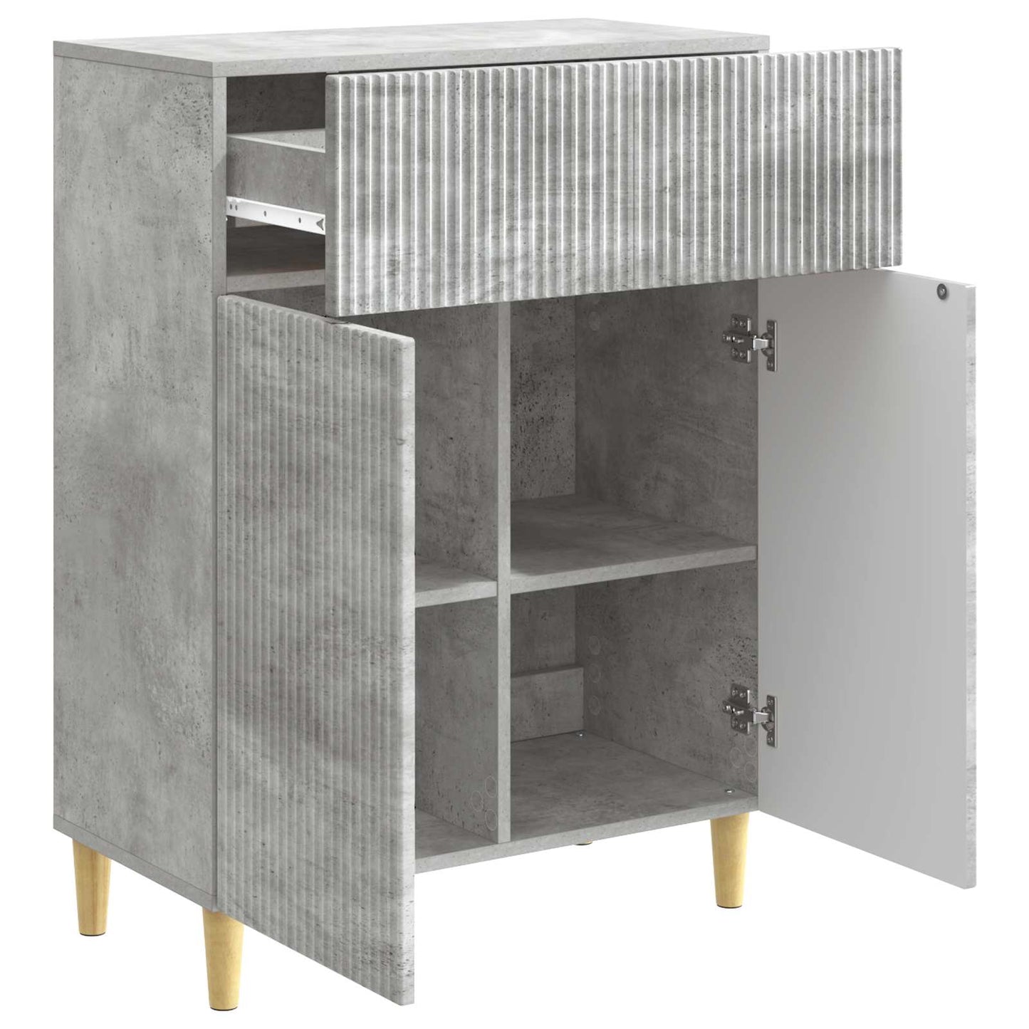 Serviesskap Betonggrå 66 x 34,5 x 90 cm Konstruert tre