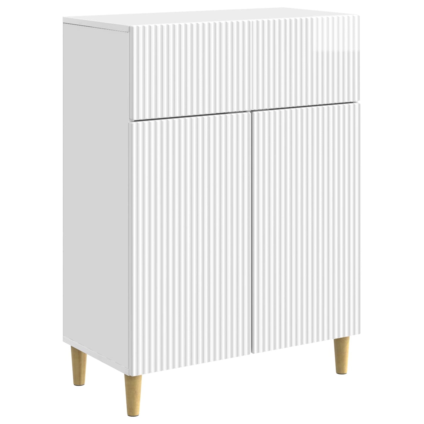 Serviesskap Høgglans hvit 66 x 34,5 x 90 cm Konstruert tre