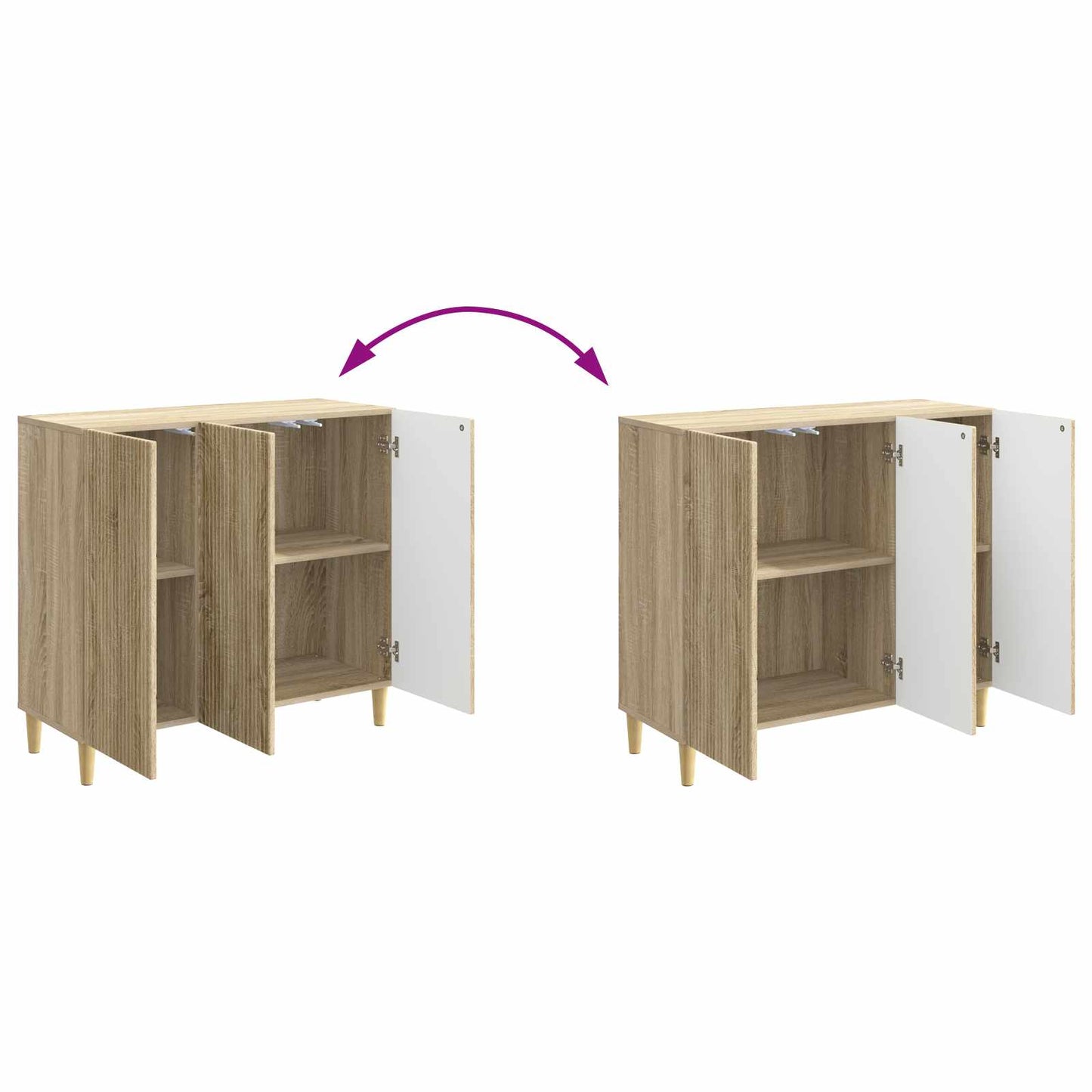 Serviesskap Sonoma eik 89 x 34,5 x 80 cm Konstruert tre
