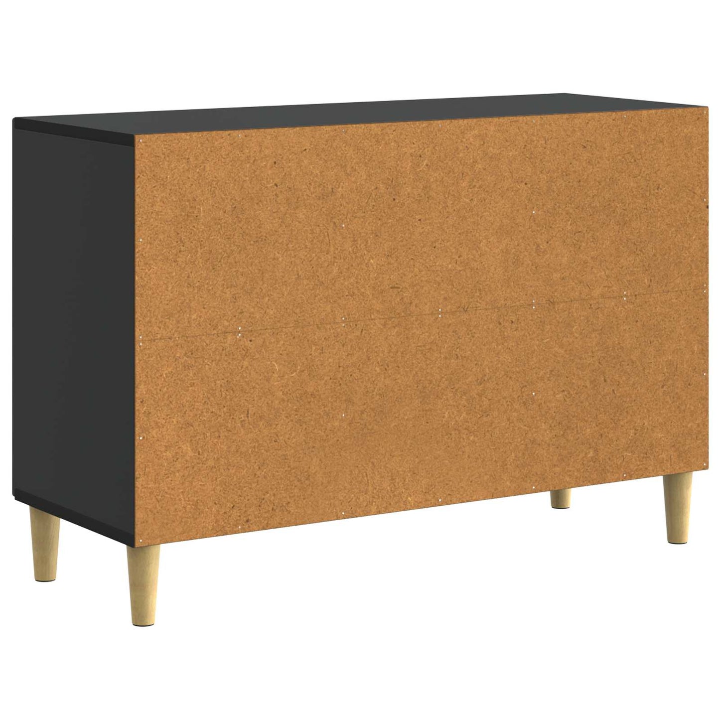 Serviesskap med skuff Svart 89 x 34,5 x 60 cm Konstruert tre