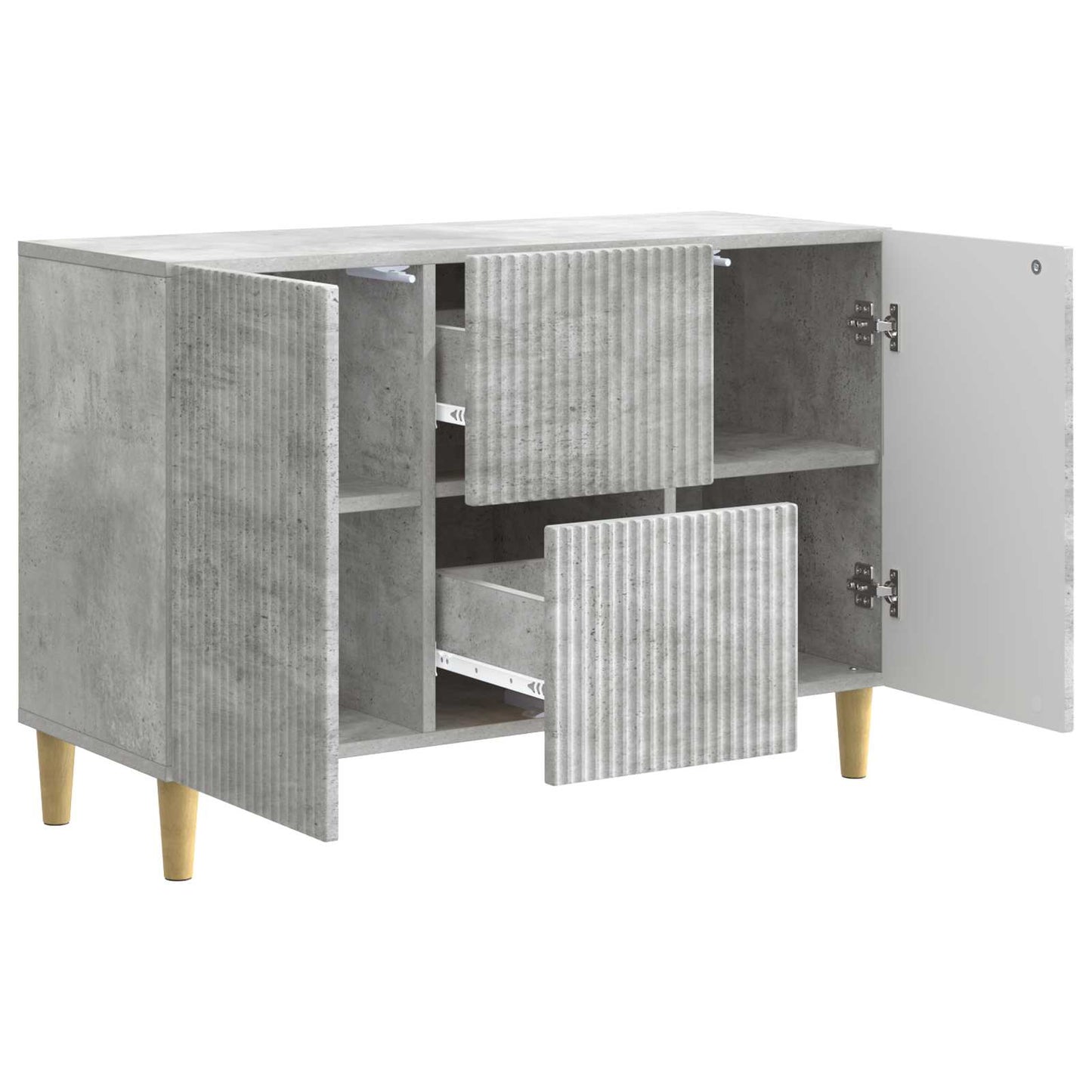 Serviesskap Betonggrå 89 x 34,5 x 60 cm Konstruert tre