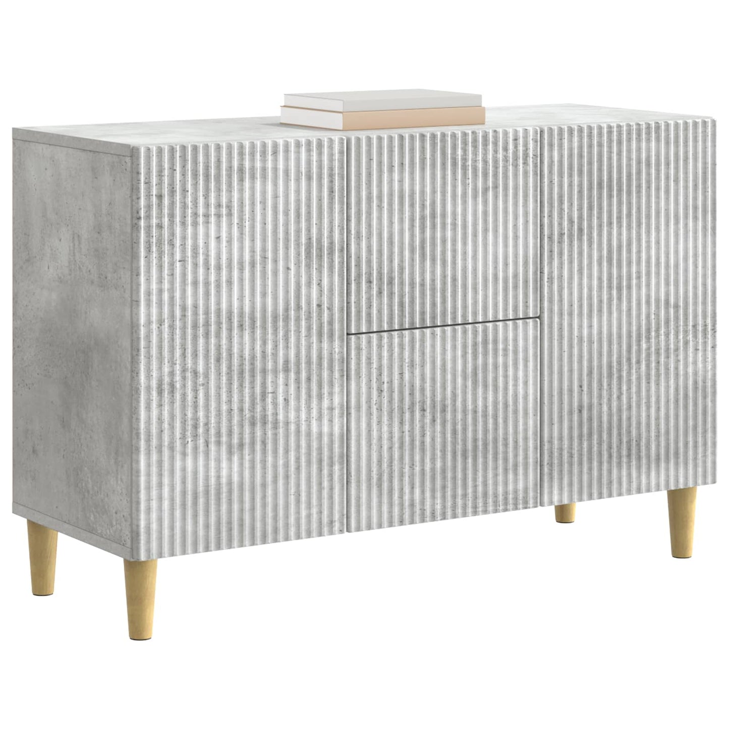 Serviesskap Betonggrå 89 x 34,5 x 60 cm Konstruert tre