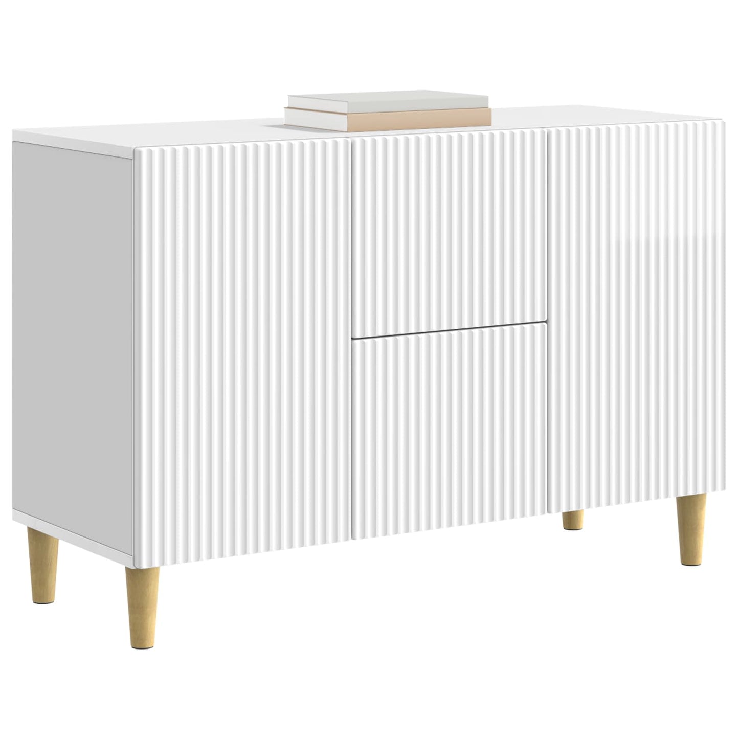 Serviesskap Høgglans hvit 89 x 34,5 x 60 cm Konstruert tre