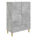 Serviesskap Betonggrå 66 x 34,5 x 95 cm Konstruert tre