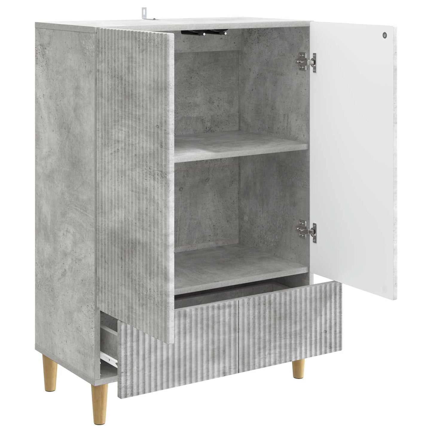 Serviesskap Betonggrå 66 x 34,5 x 95 cm Konstruert tre