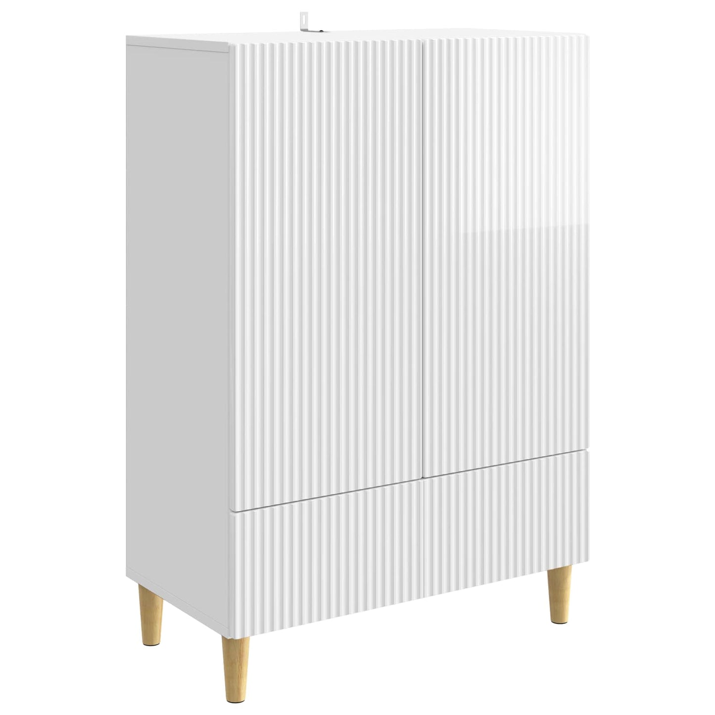 Serviesskap Høgglans hvit 66 x 34,5 x 95 cm Konstruert tre