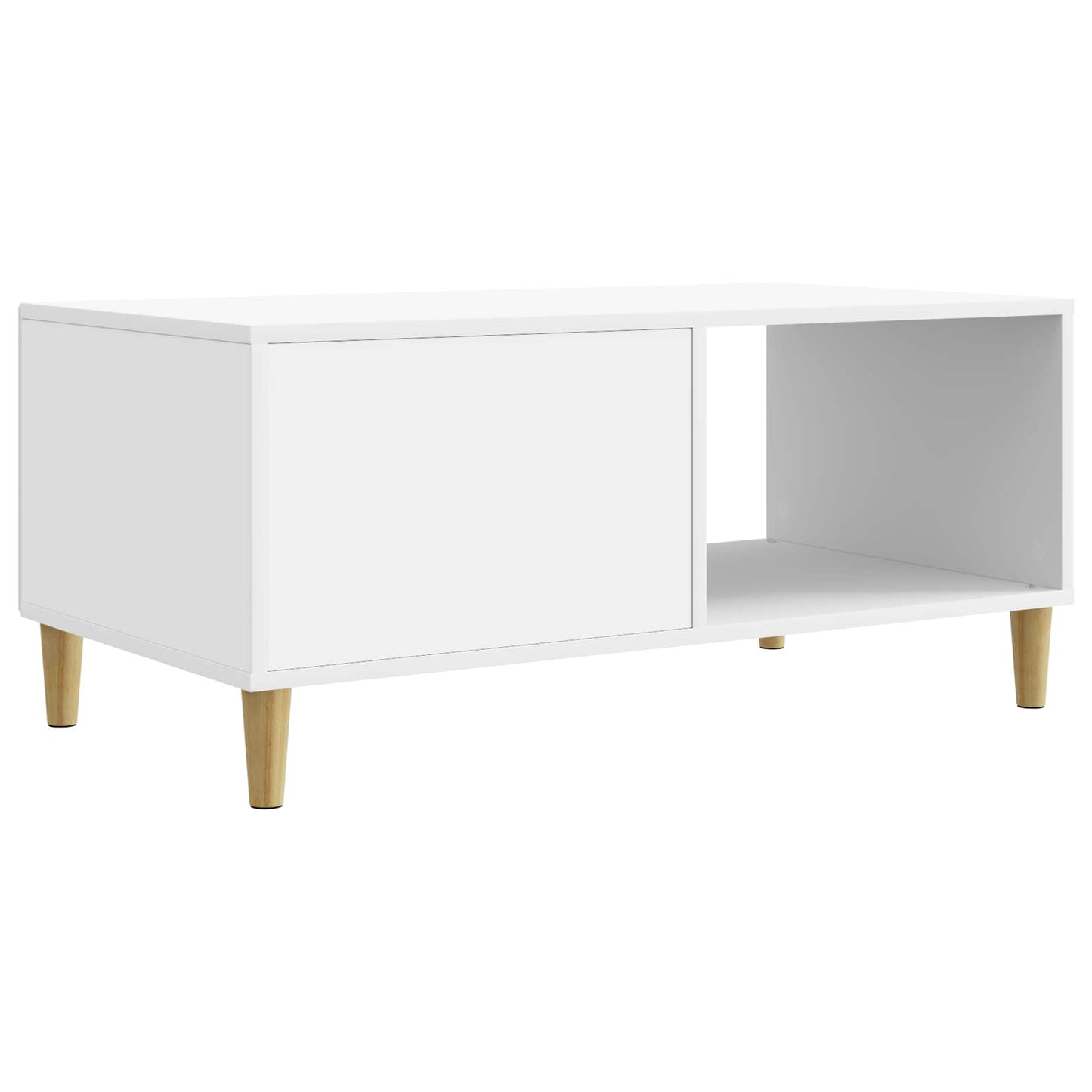 Kaffebord Hvit 90 x 50 x 40 cm Konstruert tre