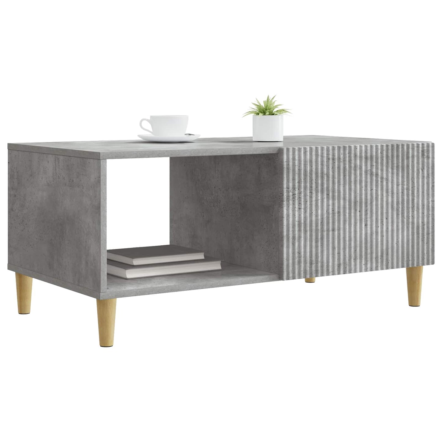 Kaffebord Betonggrå 90 x 50 x 40 cm Konstruert tre