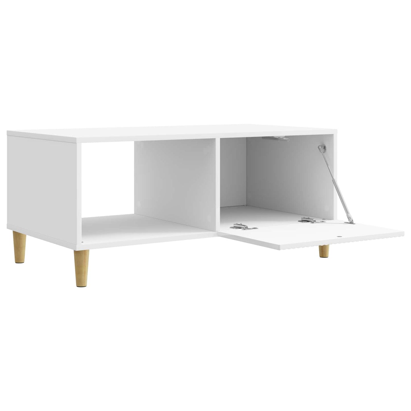 Kaffebord Høgglans hvit 90 x 50 x 40 cm Konstruert tre