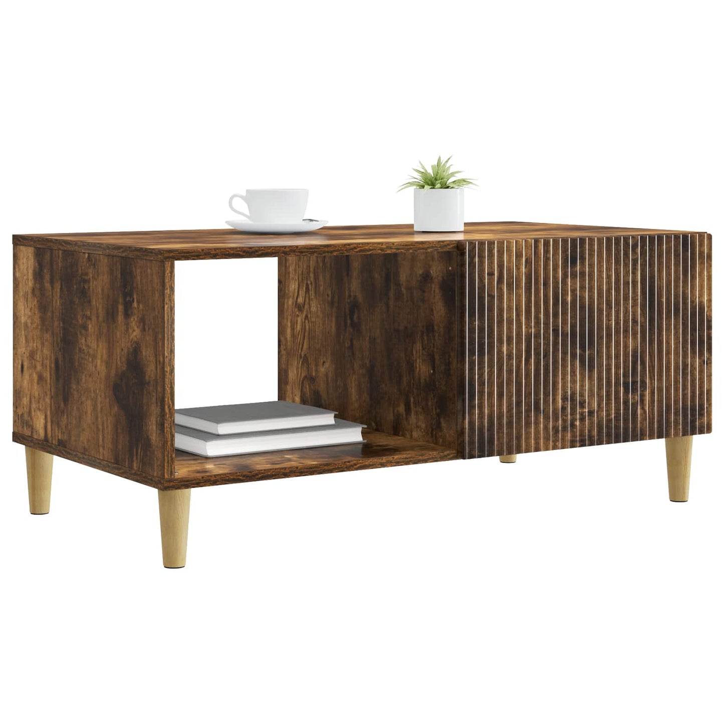 Kaffebord Røkt Eik 90 x 50 x 40 cm Konstruert tre