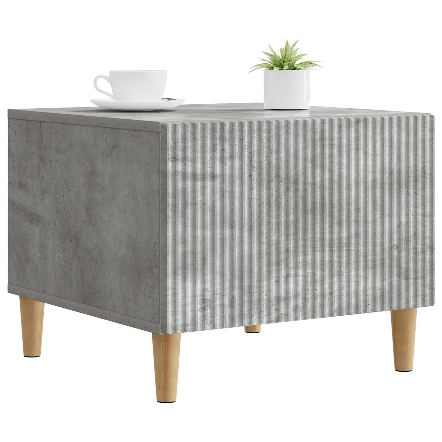 Kaffebord med skuff Betonggrå 49 x 50 x 40 cm Konstruert tre
