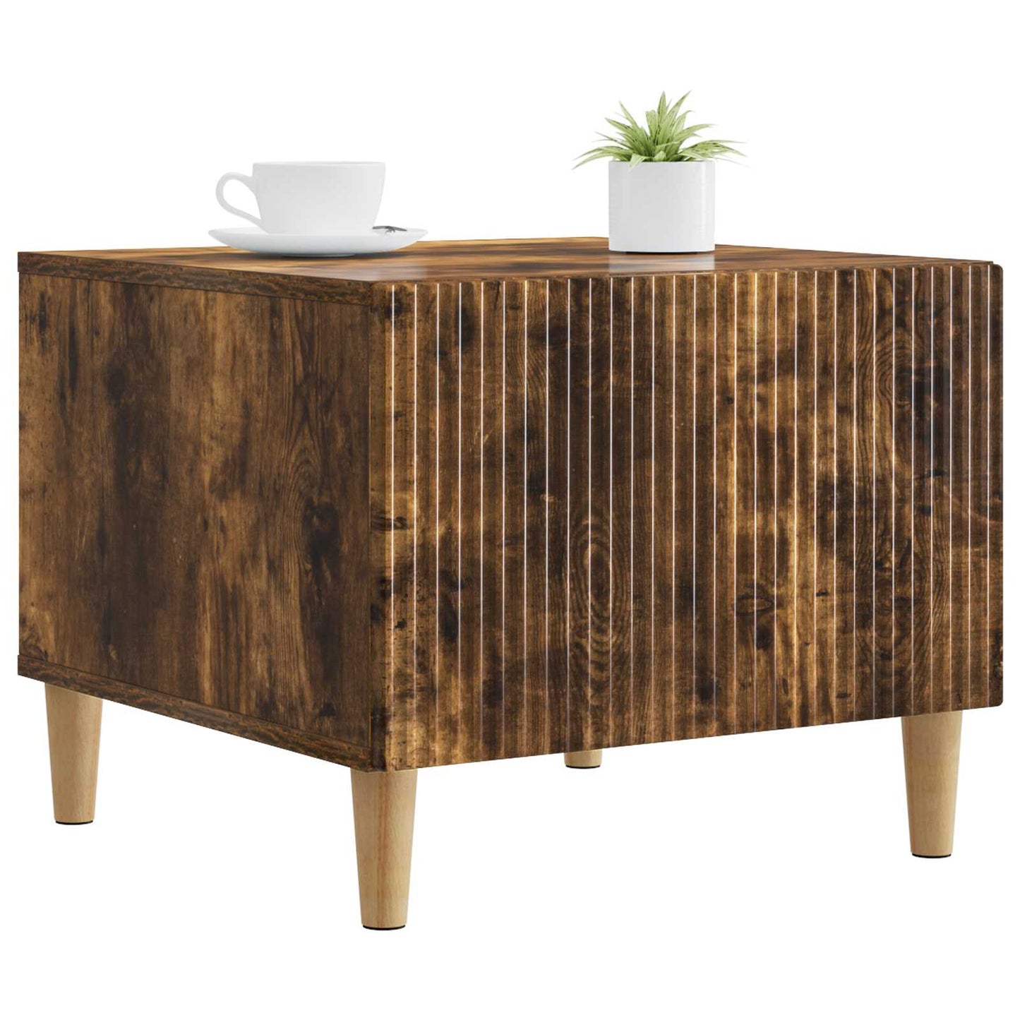 Kaffebord med skuff Røkt Eik 49 x 50 x 40 cm Konstruert tre