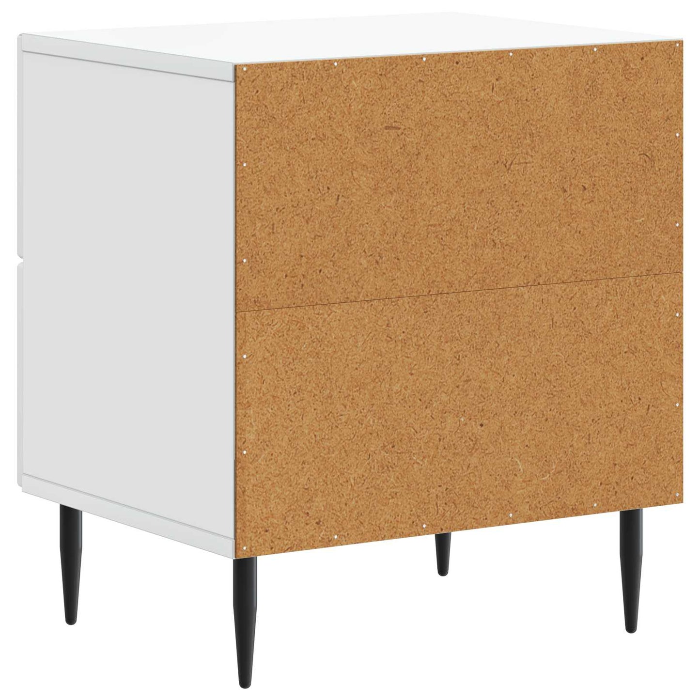 Nattbordskap med skuff Hvit 43 x 34,5 x 47,5 cm Konstruert tre