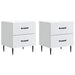 Nattbordskap 2 pcs Hvit 43 x 34,5 x 47,5 cm Konstruert tre