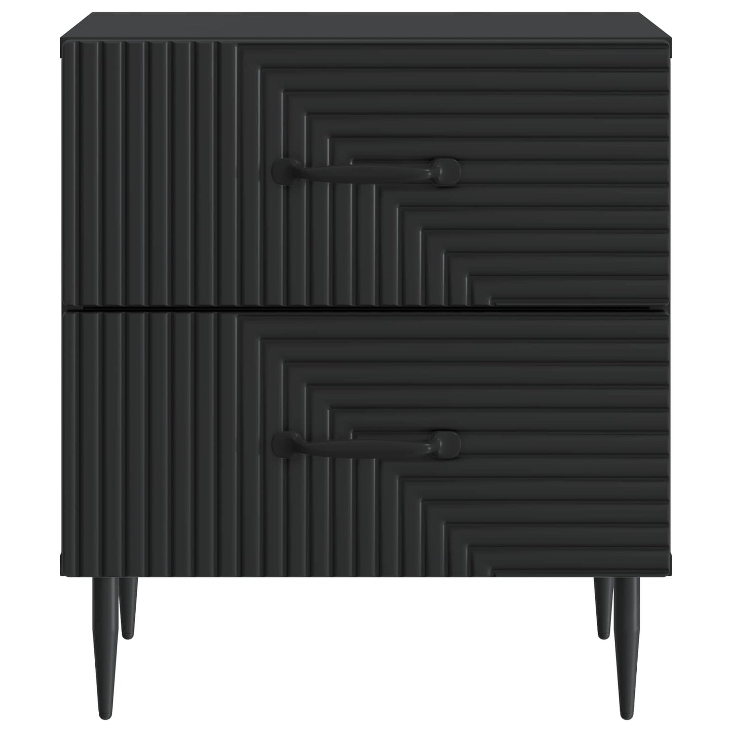 Nattbordskap med skuff Svart 43 x 34,5 x 47,5 cm Konstruert tre