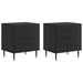 Nattbordskap 2 pcs Svart 43 x 34,5 x 47,5 cm Konstruert tre