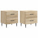 Nattbordskap med skuff 2 pcs Sonoma eik 43 x 34,5 x 47,5 cm