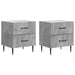 Nattbordskap 2 pcs Betonggrå 43 x 34,5 x 47,5 cm Konstruert tre