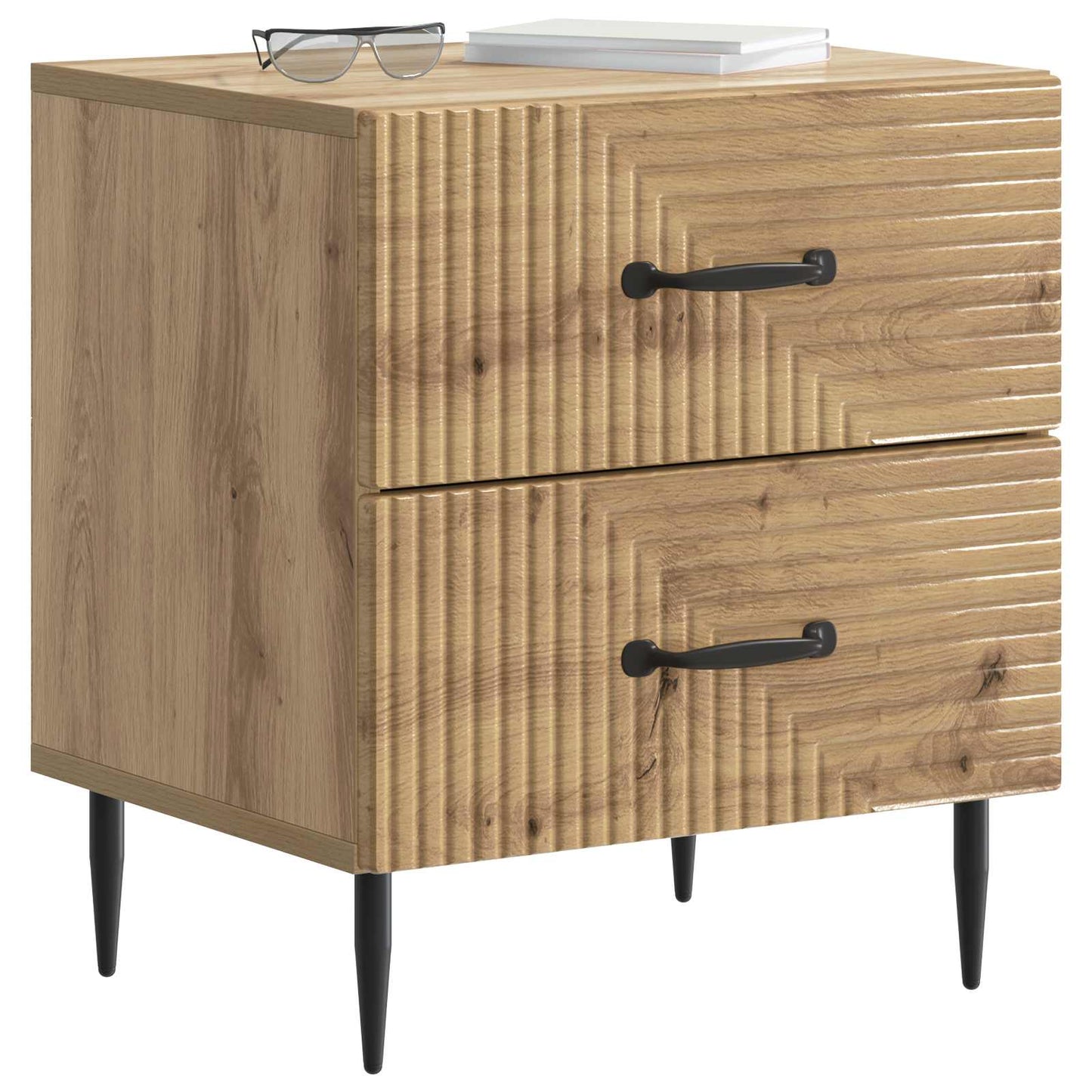 Nattbordskap 2 stk. Artisan eik 43 x 34,5 x 47,5 cm