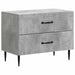Nattbordskap Betonggrå 62 x 34,5 x 47,5 cm Konstruert tre