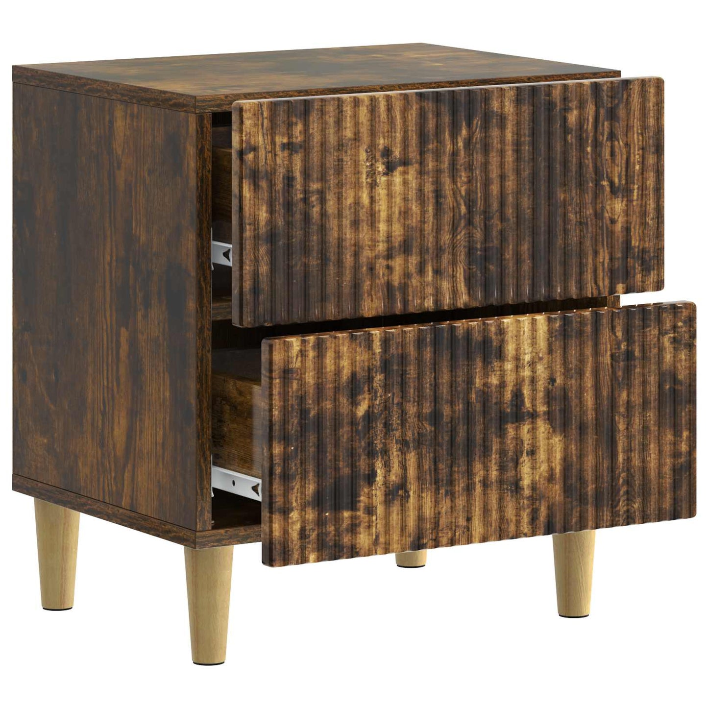 Nattbordskap Røkt Eik 62 x 34,5 x 47,5 cm Konstruert tre