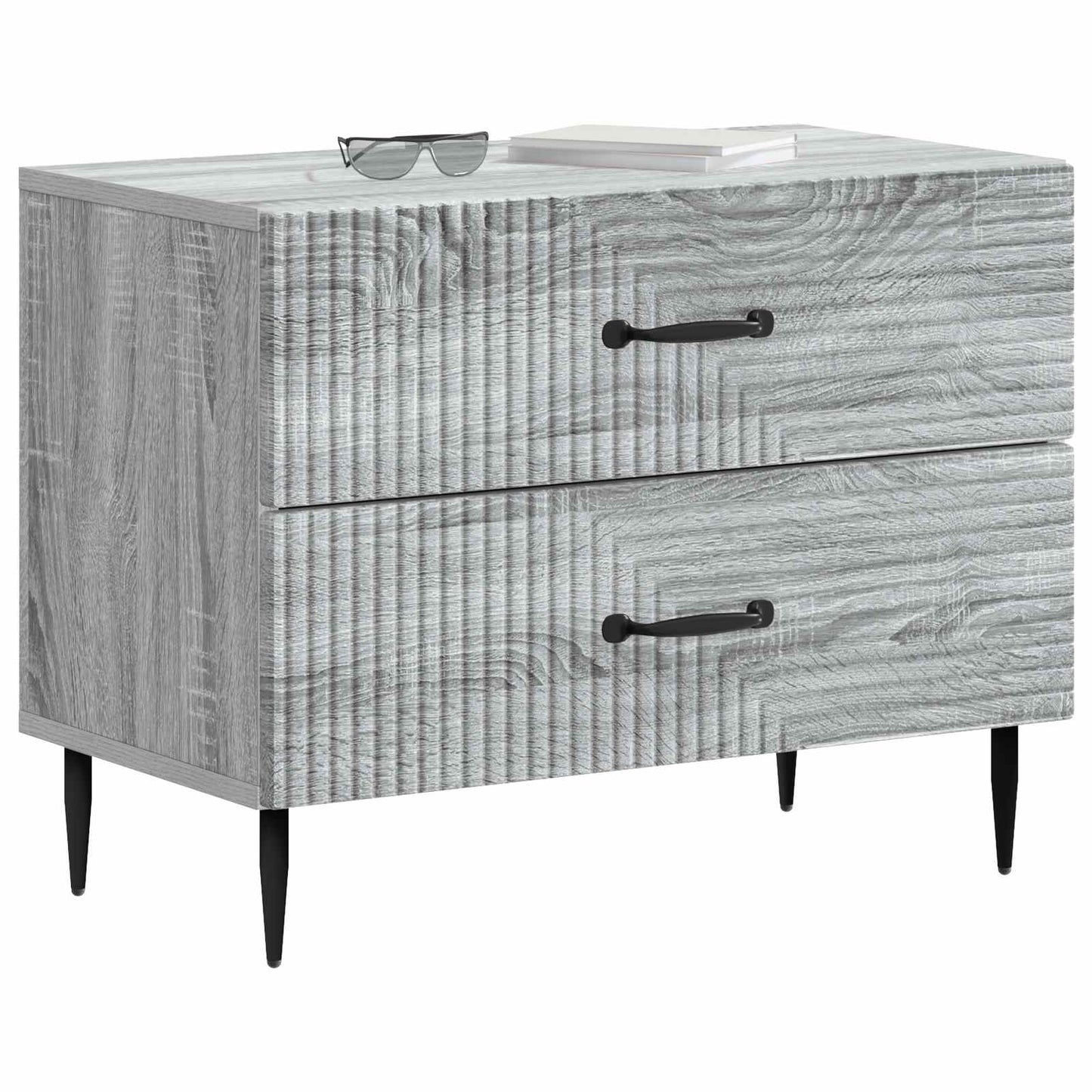 Nattbordskap Grå sonoma 62 x 34,5 x 47,5 cm Konstruert tre