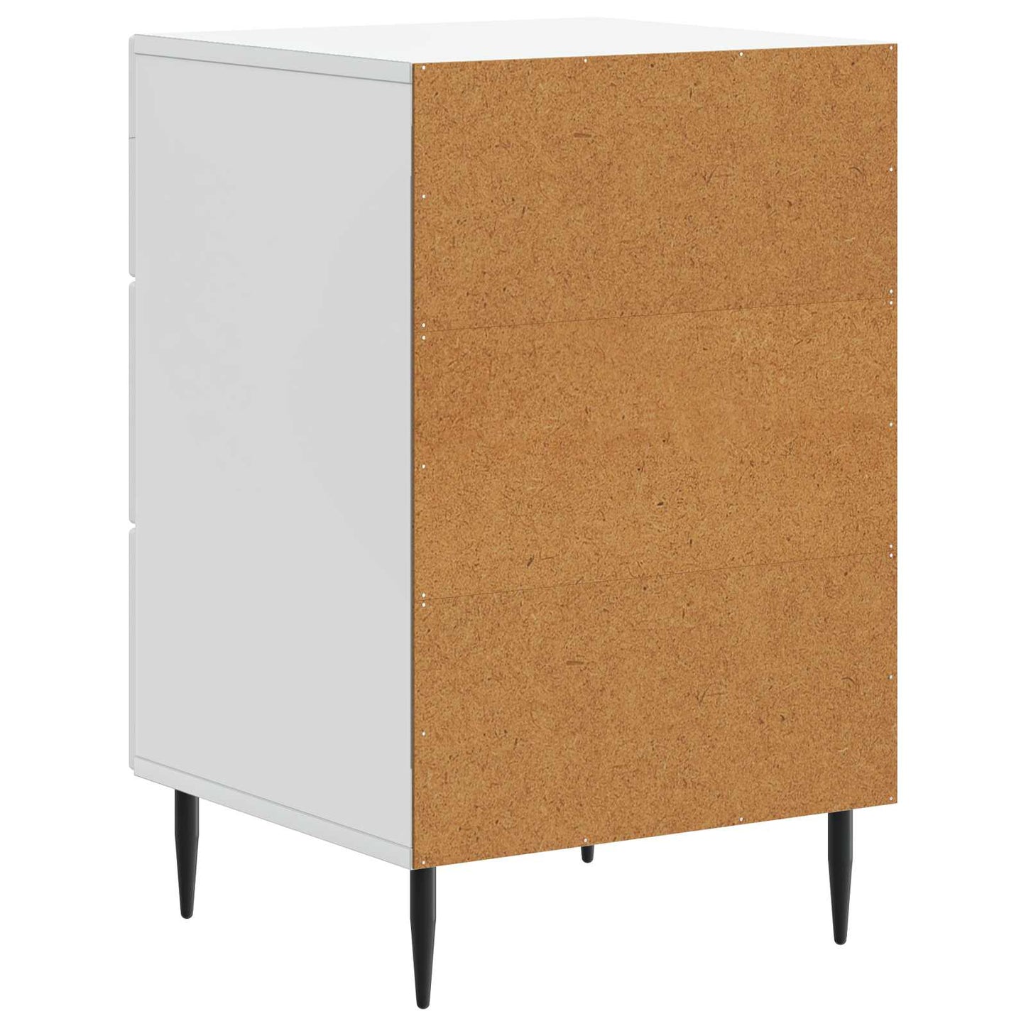 Nattbordskap med skuff Hvit 43 x 41 x 66,5 cm Konstruert tre