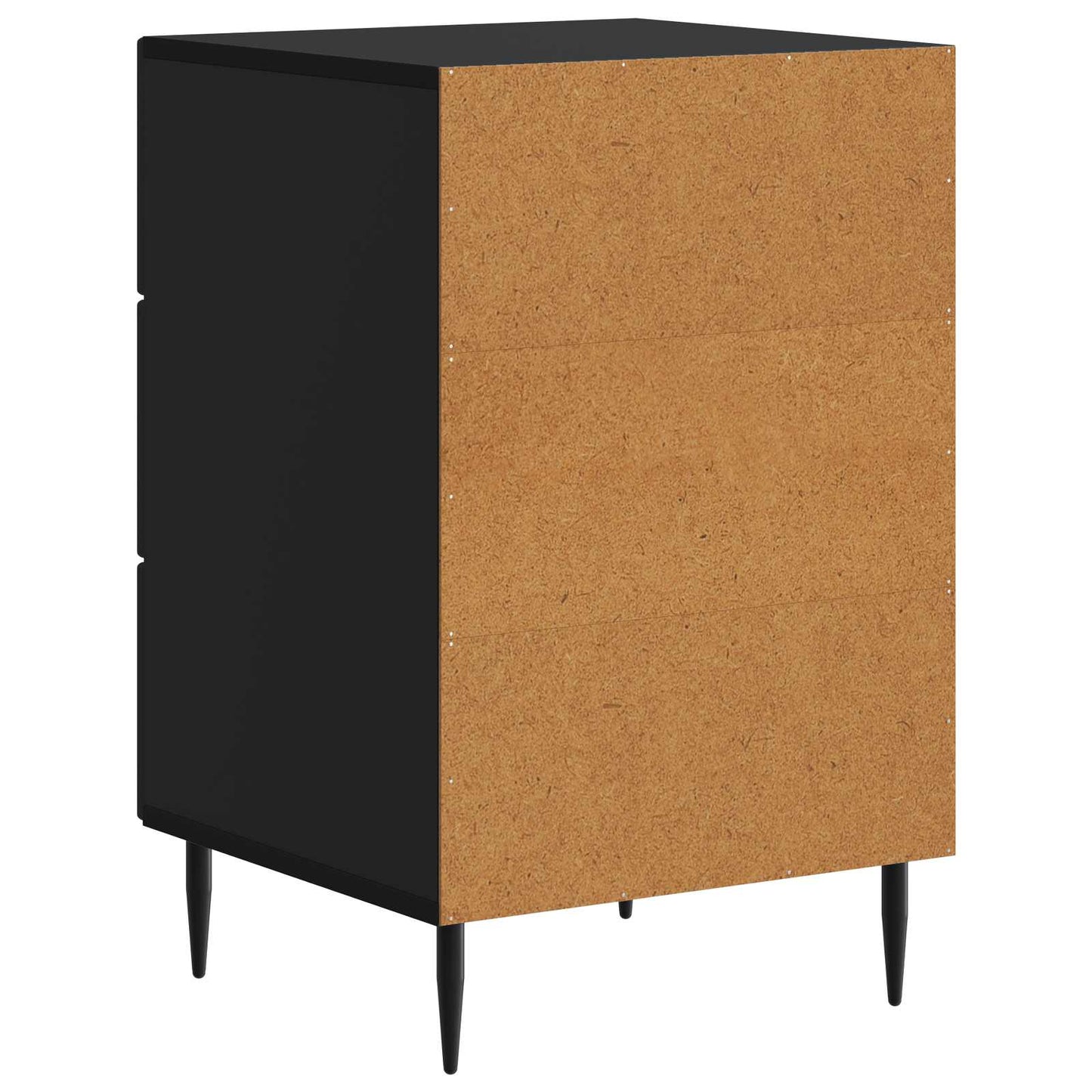 Nattbordskap med skuff Svart 43 x 41 x 66,5 cm Konstruert tre