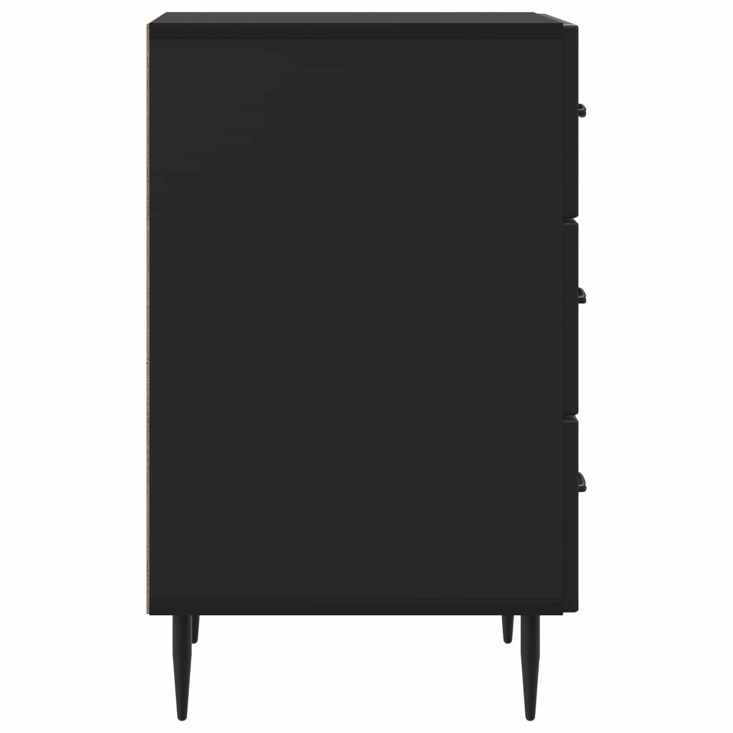 Nattbordskap med skuff Svart 43 x 41 x 66,5 cm Konstruert tre