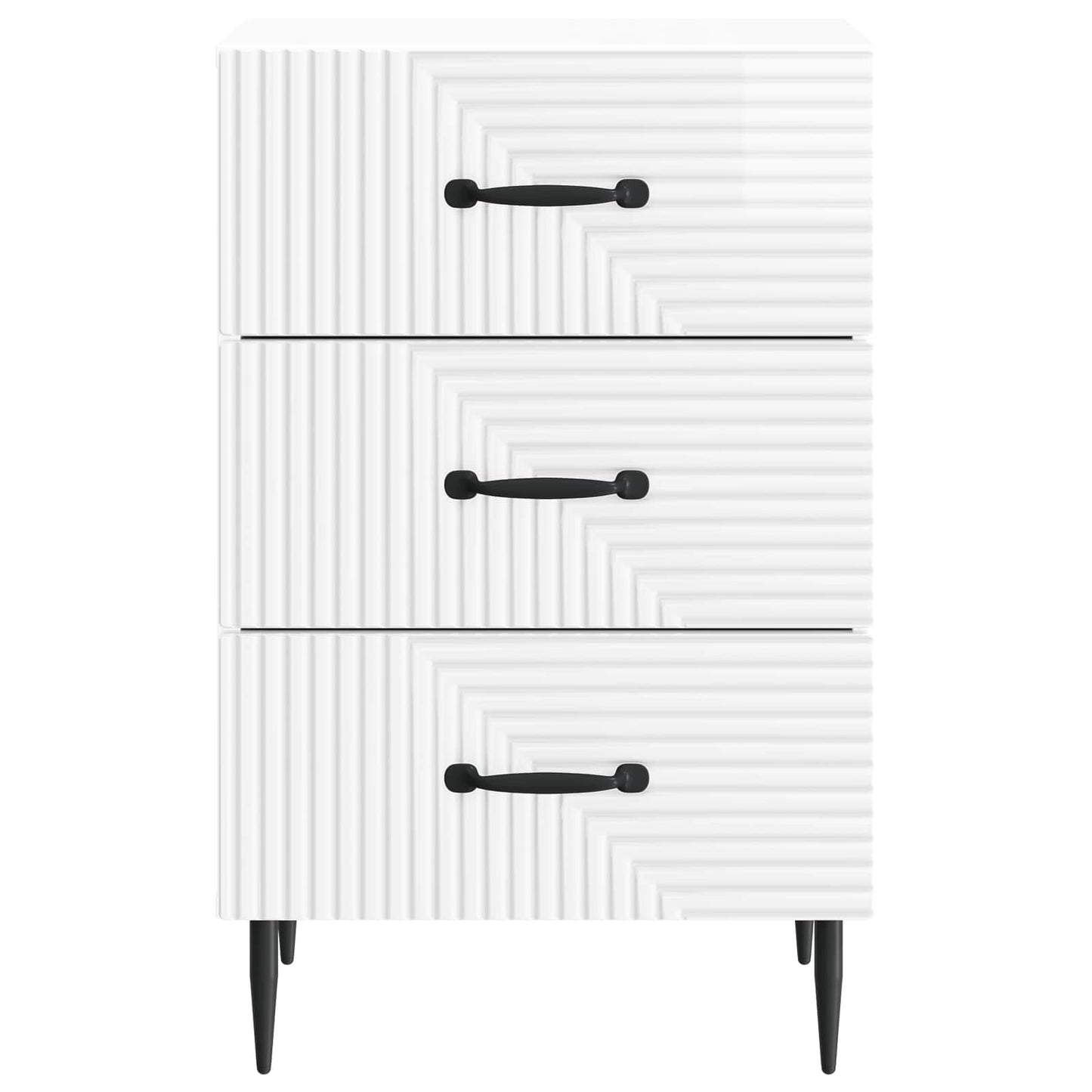 Nattbordskap Høgglans hvit 43 x 41 x 66,5 cm Konstruert tre