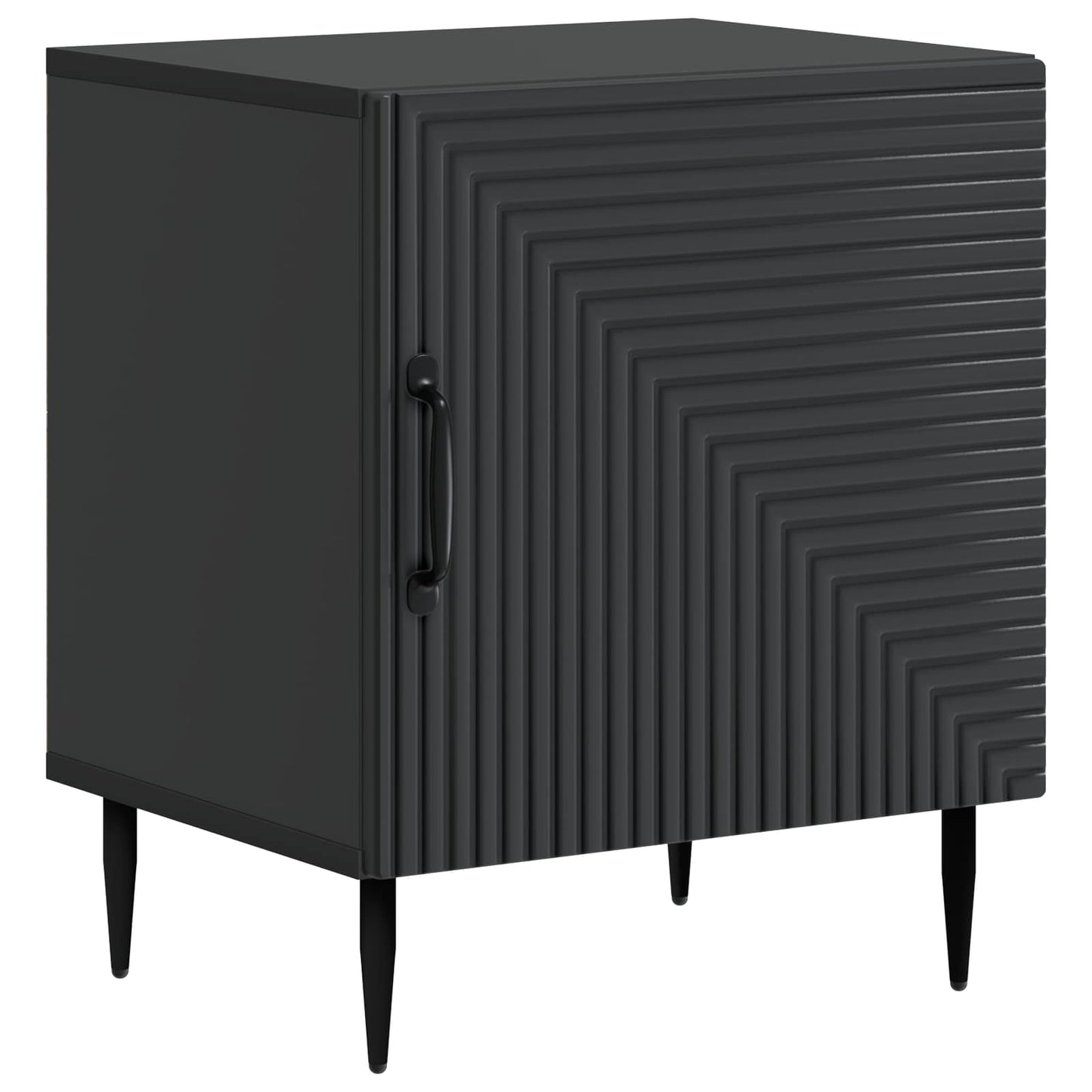 Nattbordskap Svart 43 x 34,5 x 50 cm Konstruert tre