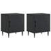 Nattbordskap 2 pcs Svart 43 x 34,5 x 50 cm Konstruert tre