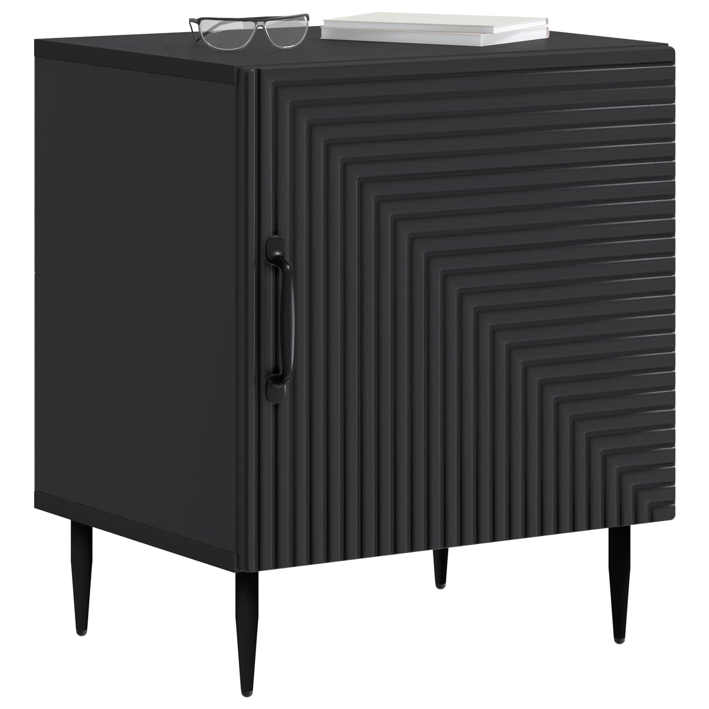 Nattbordskap 2 pcs Svart 43 x 34,5 x 50 cm Konstruert tre