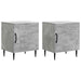 Nattbordskap 2 pcs Betonggrå 43 x 34,5 x 50 cm Konstruert tre