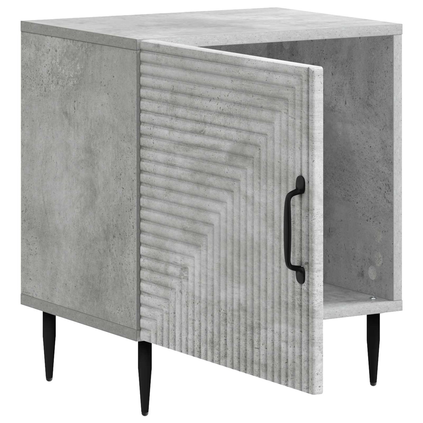 Nattbordskap 2 pcs Betonggrå 43 x 34,5 x 50 cm Konstruert tre