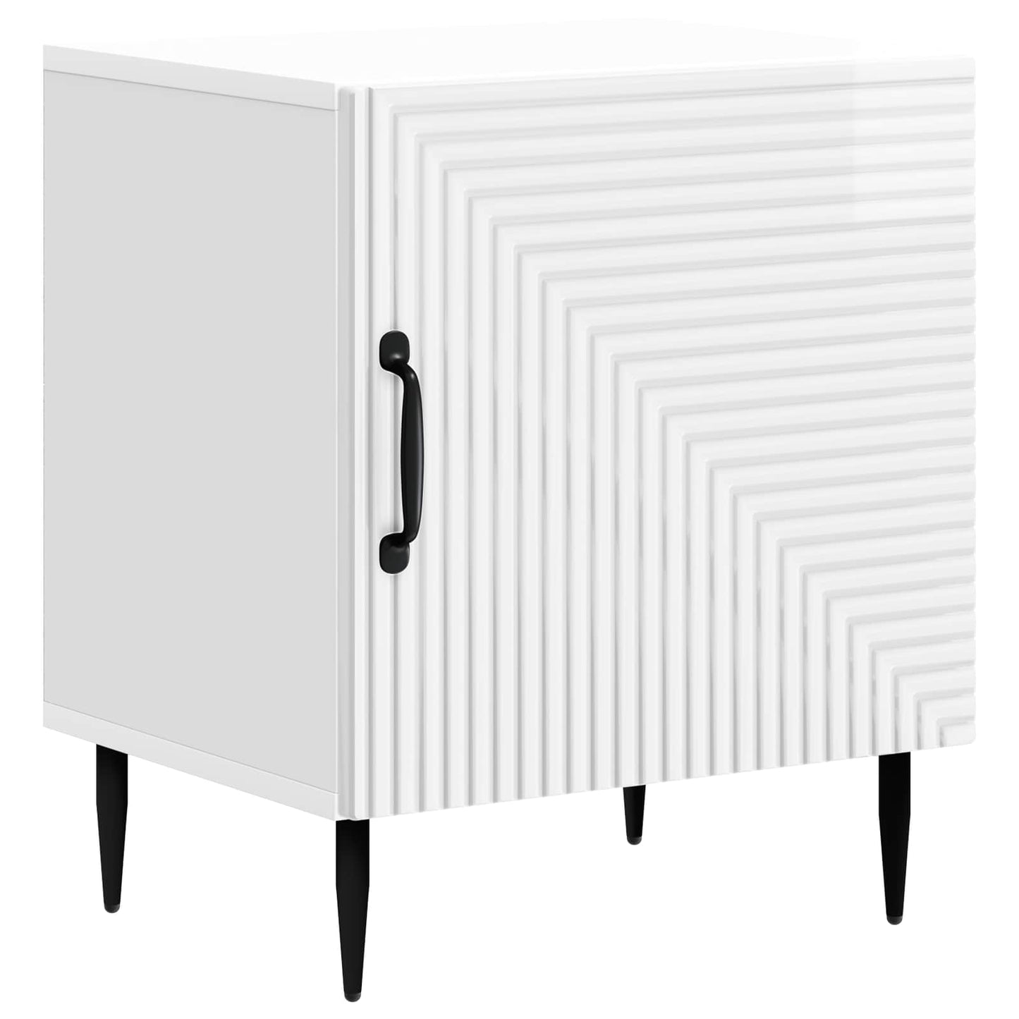 Nattbordskap Høgglans hvit 43 x 34,5 x 50 cm Konstruert tre