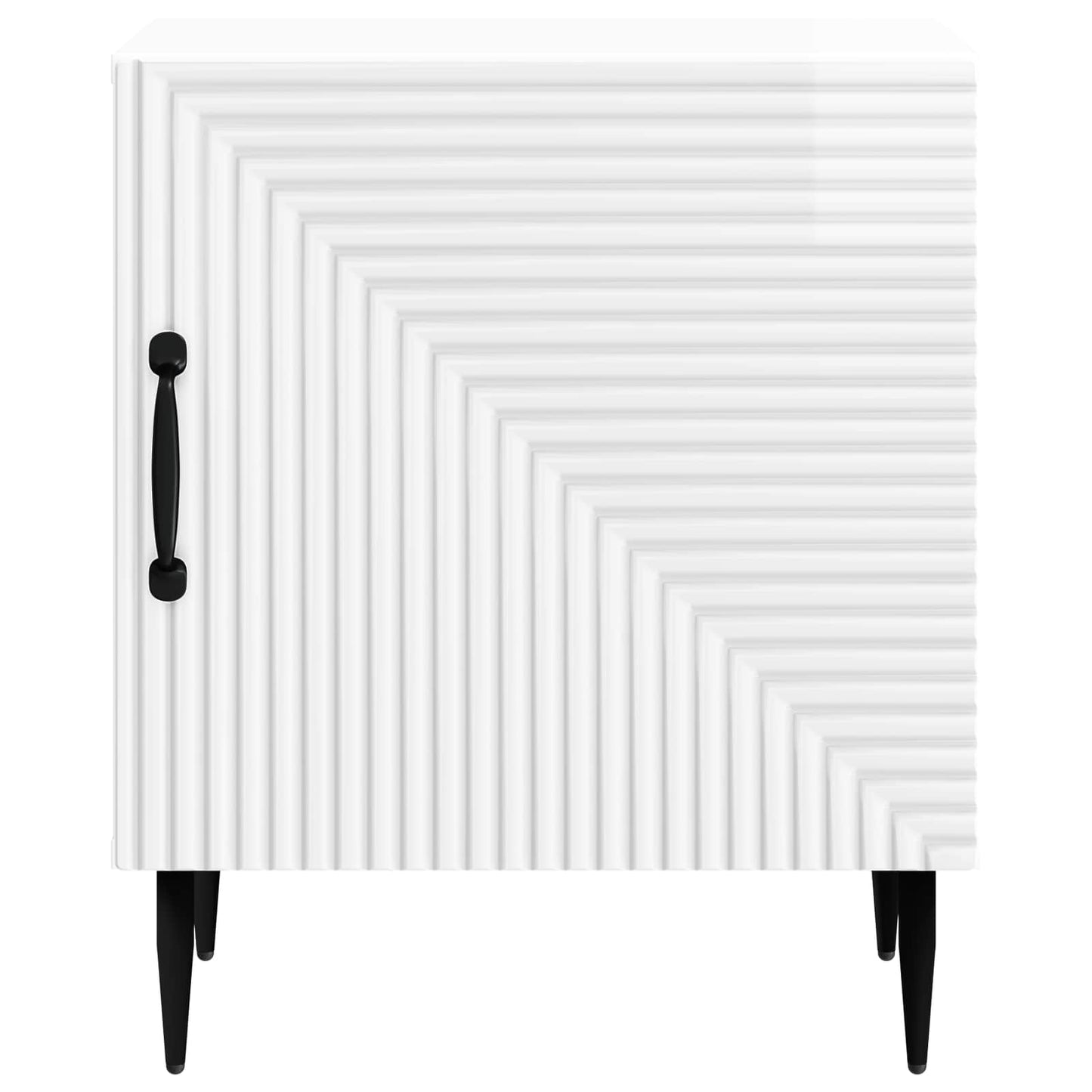 Nattbordskap Høgglans hvit 43 x 34,5 x 50 cm Konstruert tre