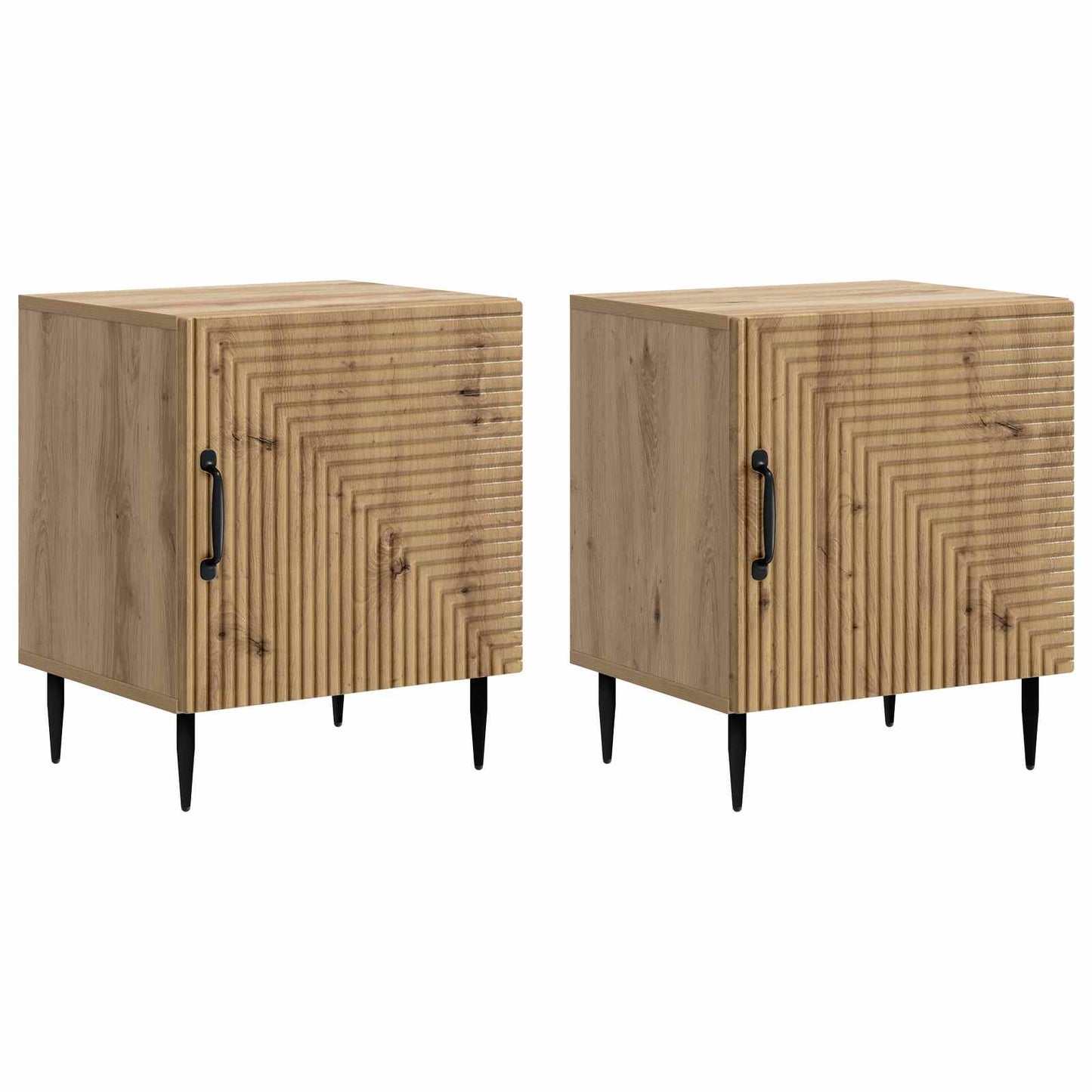 Nattbordskap 2 pcs Artisan eik 43 x 34,5 x 50 cm Konstruert tre