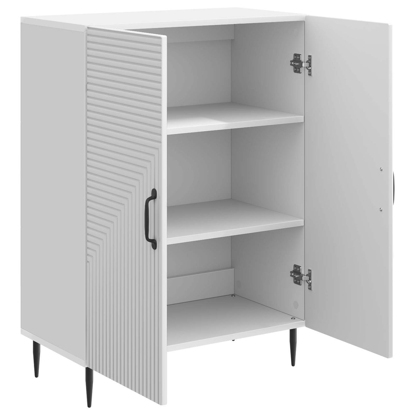 Serviesskap Høgglans hvit 66 x 34,5 x 89,5 cm Konstruert tre